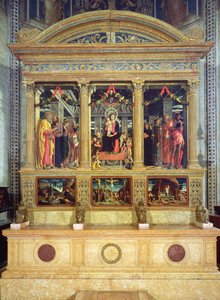 维罗纳圣芝诺的祭坛画，1456-60 作者 安德里亚·曼特尼亚（Andrea Mantegna）